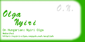 olga nyiri business card